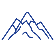 Icons bleu montagne